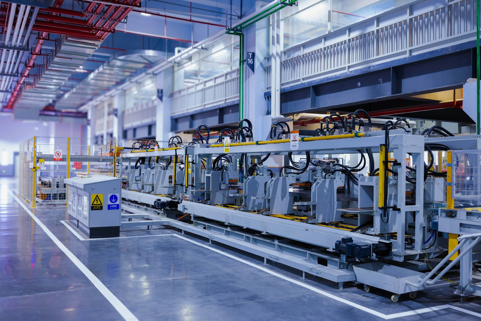 A production line inside a manufacturing plant