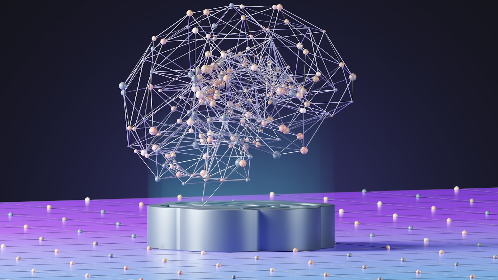 A dense network of connected nodes