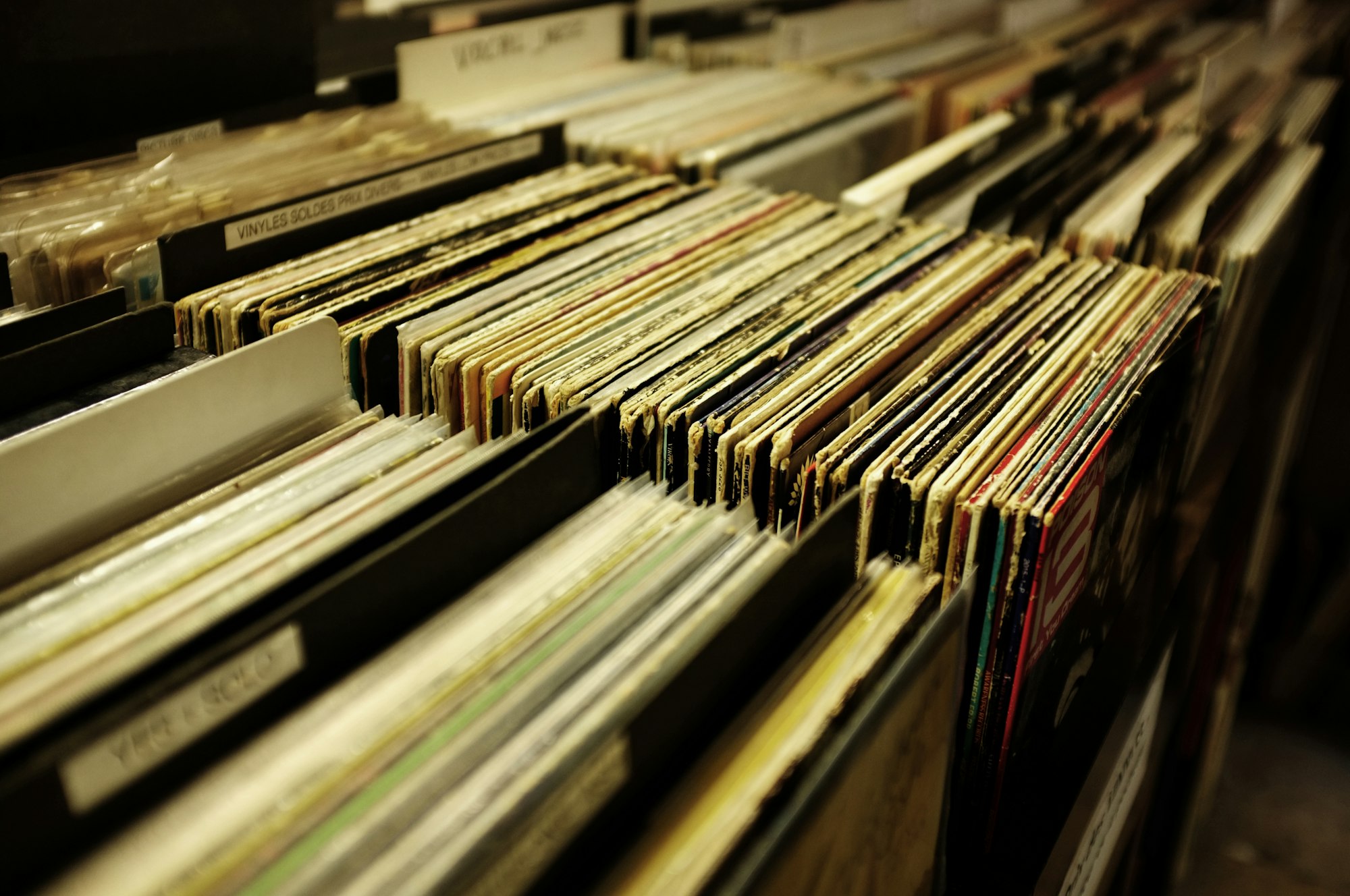 Rows of labelled archive folders kept in order